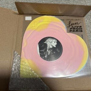 Taylor Swift Lover Live From Paris Heart Vinyl